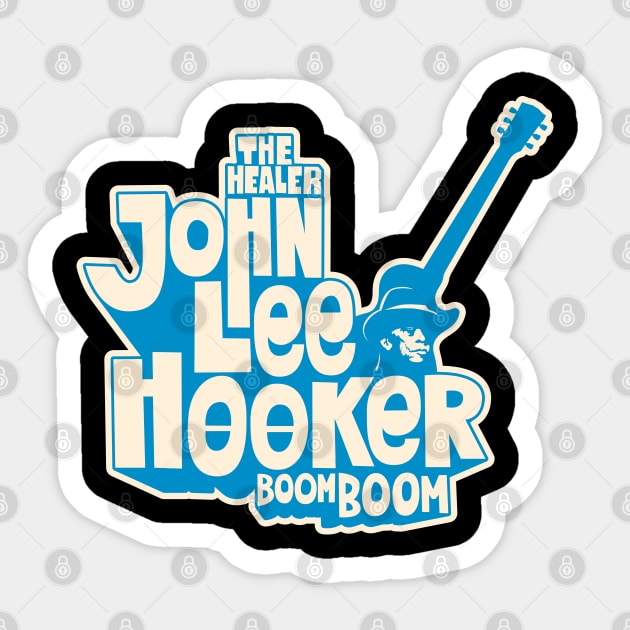 John Lee Hooker 'The Healer' Shirt - Delta Blues Collection Sticker by Boogosh